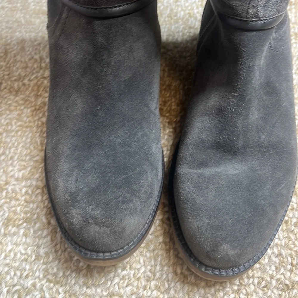 Franco Sarto over the knee gray side boots/ wide calf